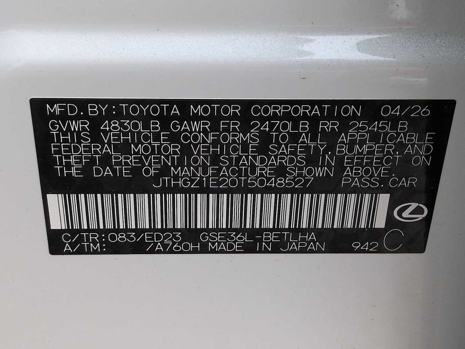 2026 Lexus IS IS 350 F SPORT AWD