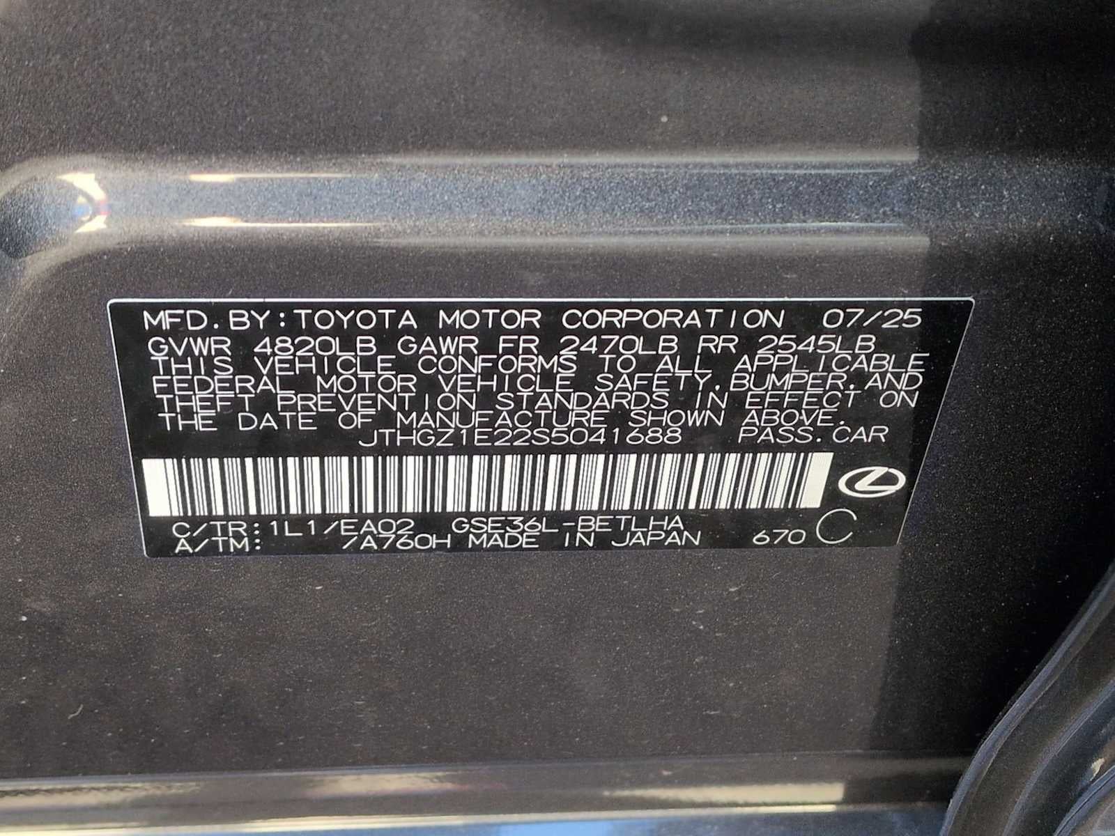 2025 Lexus IS IS 350 F SPORT AWD