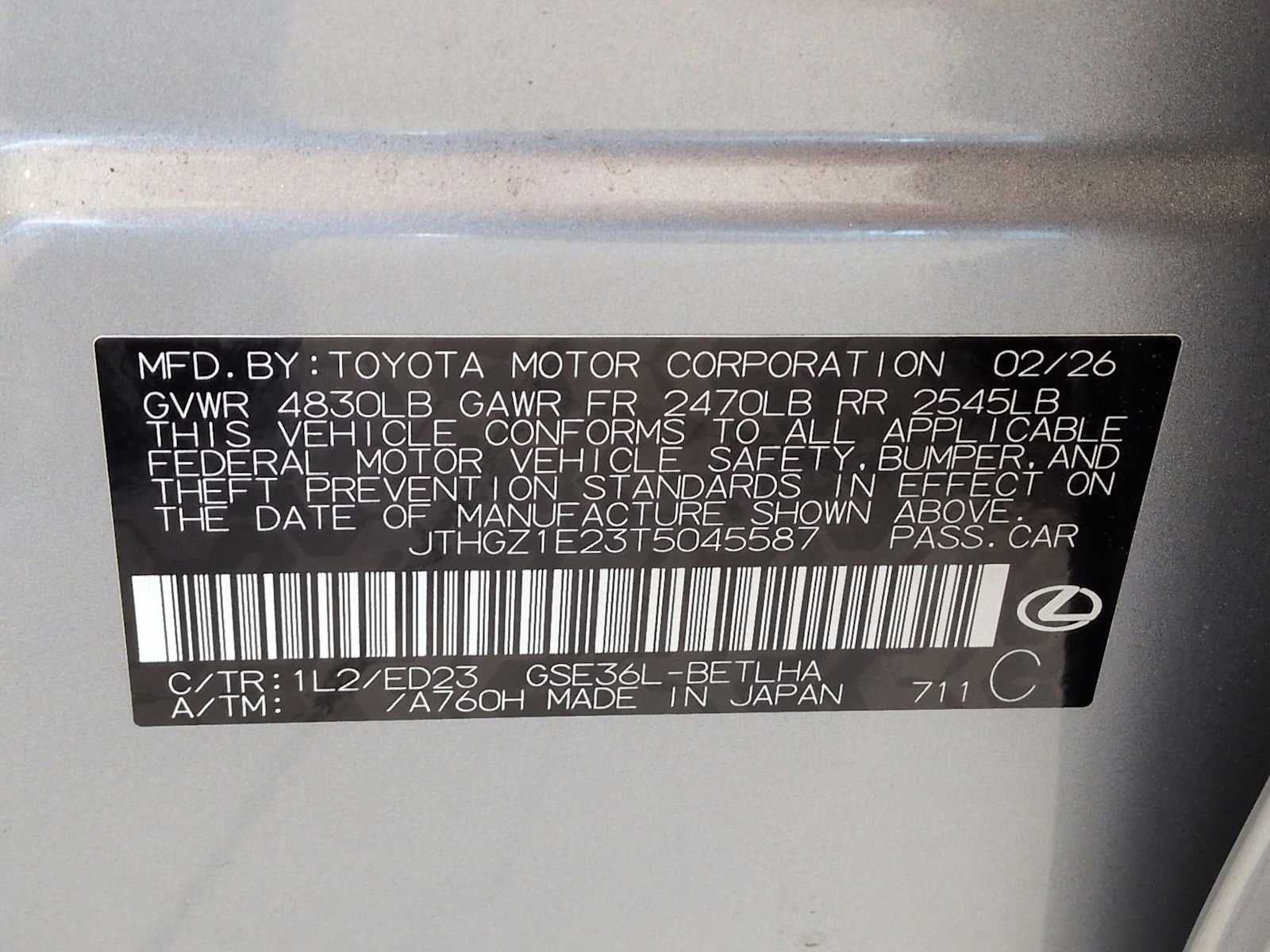 2026 Lexus IS IS 350 F SPORT AWD