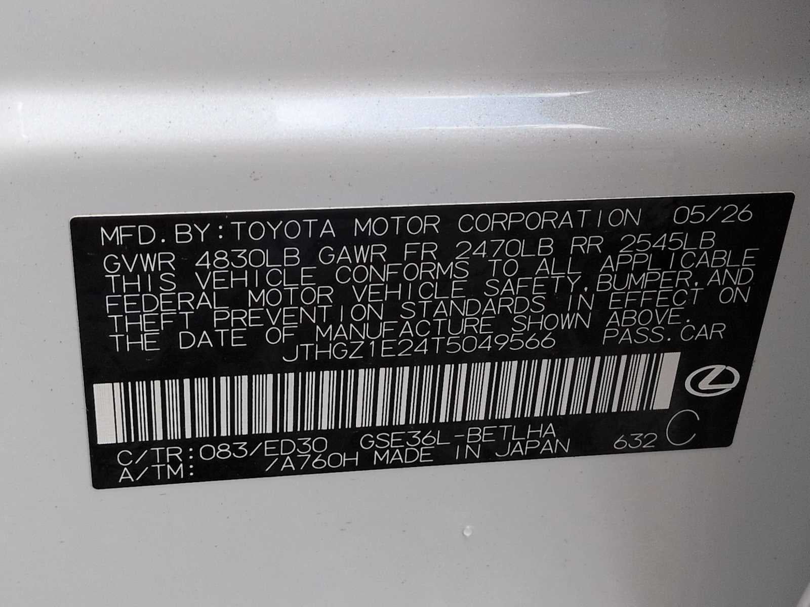 2026 Lexus IS IS 350 F SPORT AWD