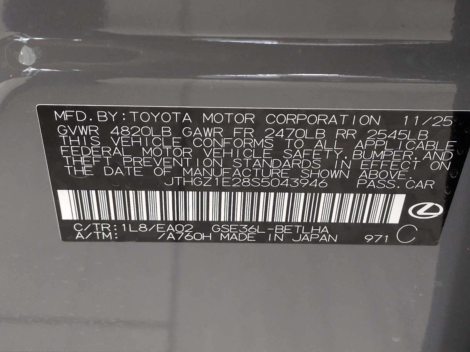 2025 Lexus IS IS 350 F SPORT AWD