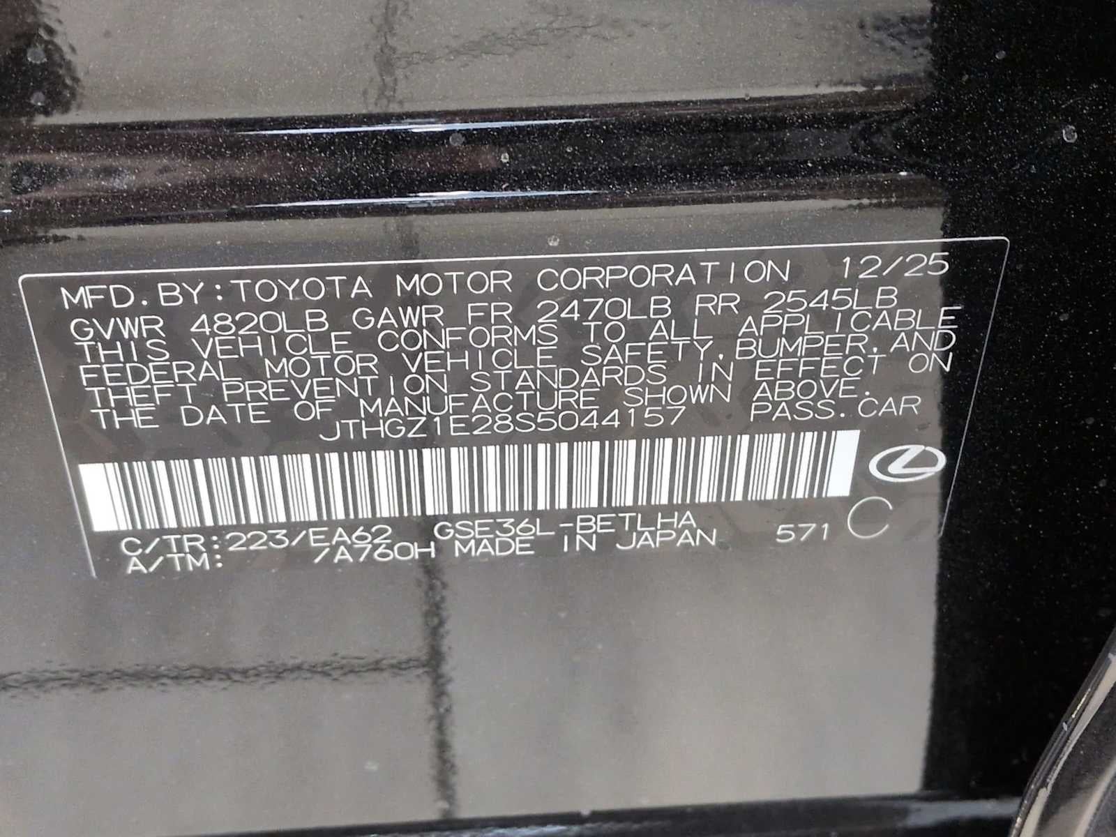 2025 Lexus IS IS 350 F SPORT AWD