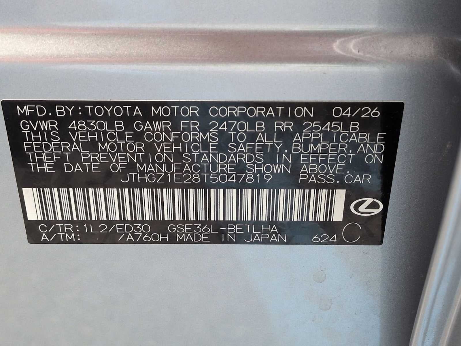 2026 Lexus IS IS 350 F SPORT AWD