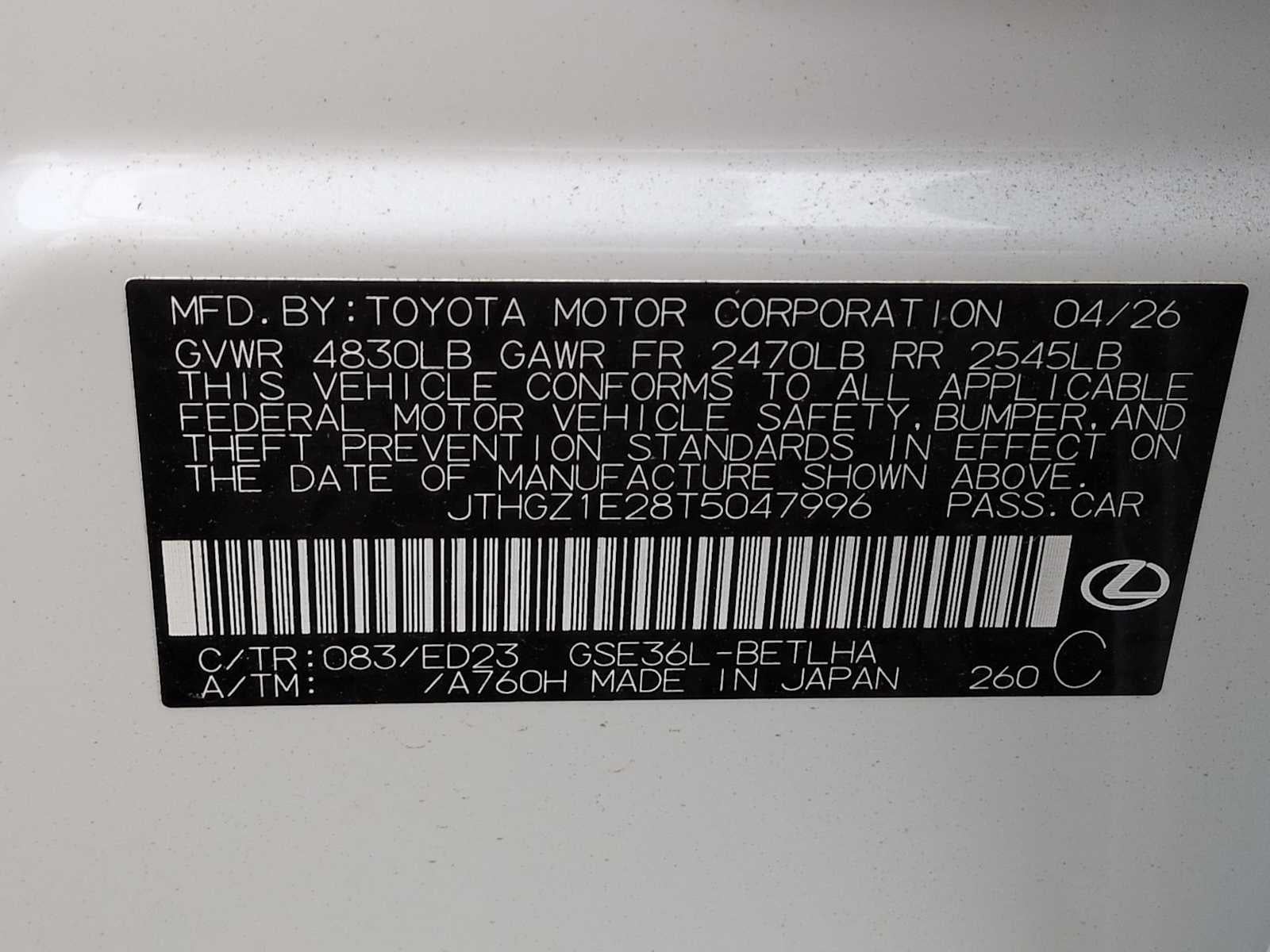 2026 Lexus IS IS 350 F SPORT AWD