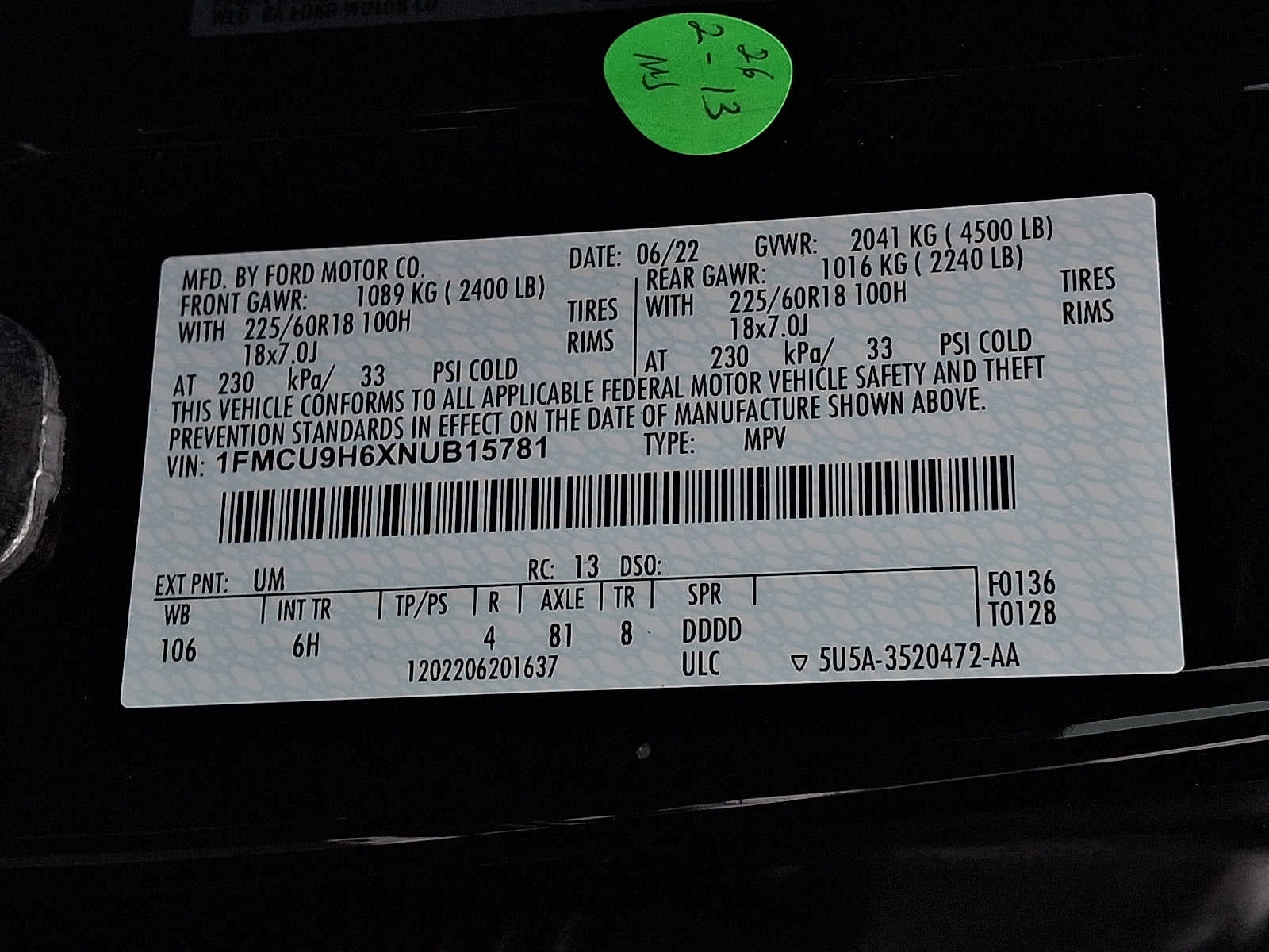 2022 Ford Escape SEL