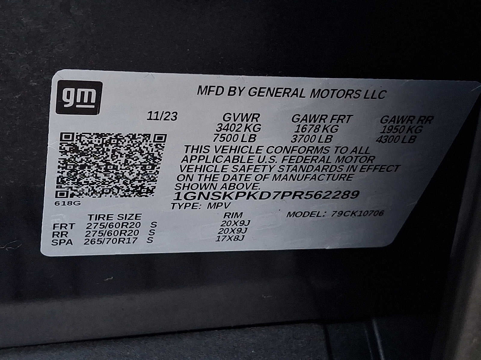 2023 Chevrolet Tahoe 4WD 4dr Z71