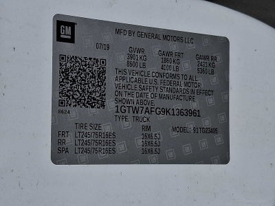 2019 GMC Savana RWD 2500 135