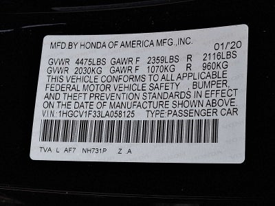 2020 Honda Accord Sport