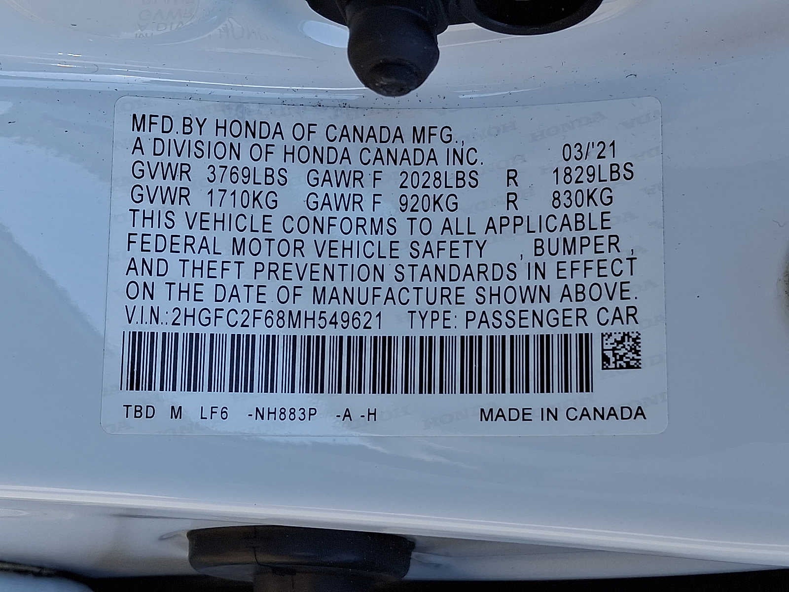 2021 Honda Civic Sedan LX