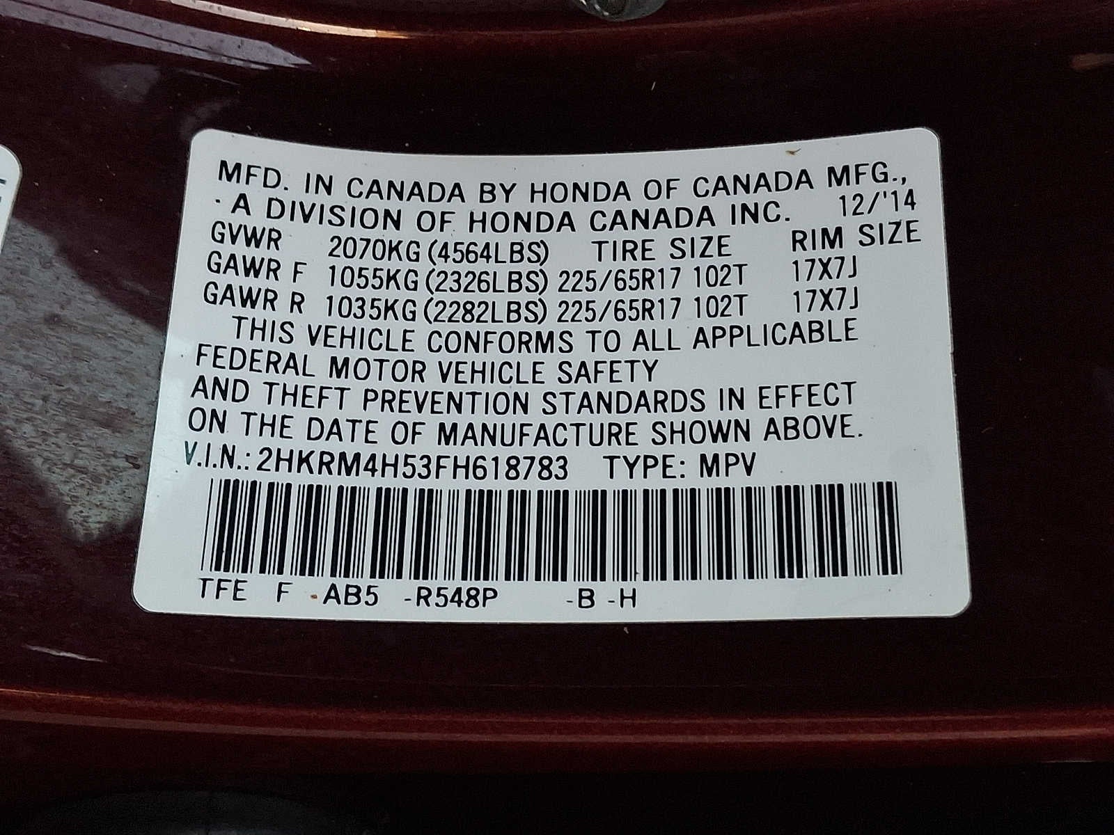 2015 Honda CR-V EX