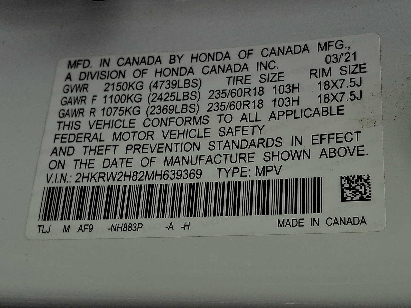 2021 Honda CR-V EX-L