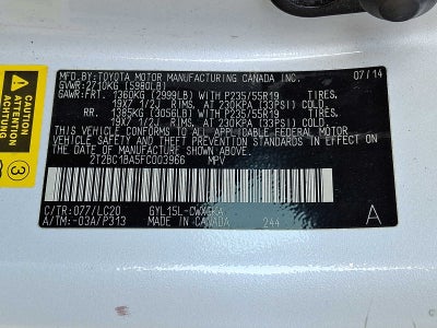 2015 Lexus RX 450h AWD 4dr