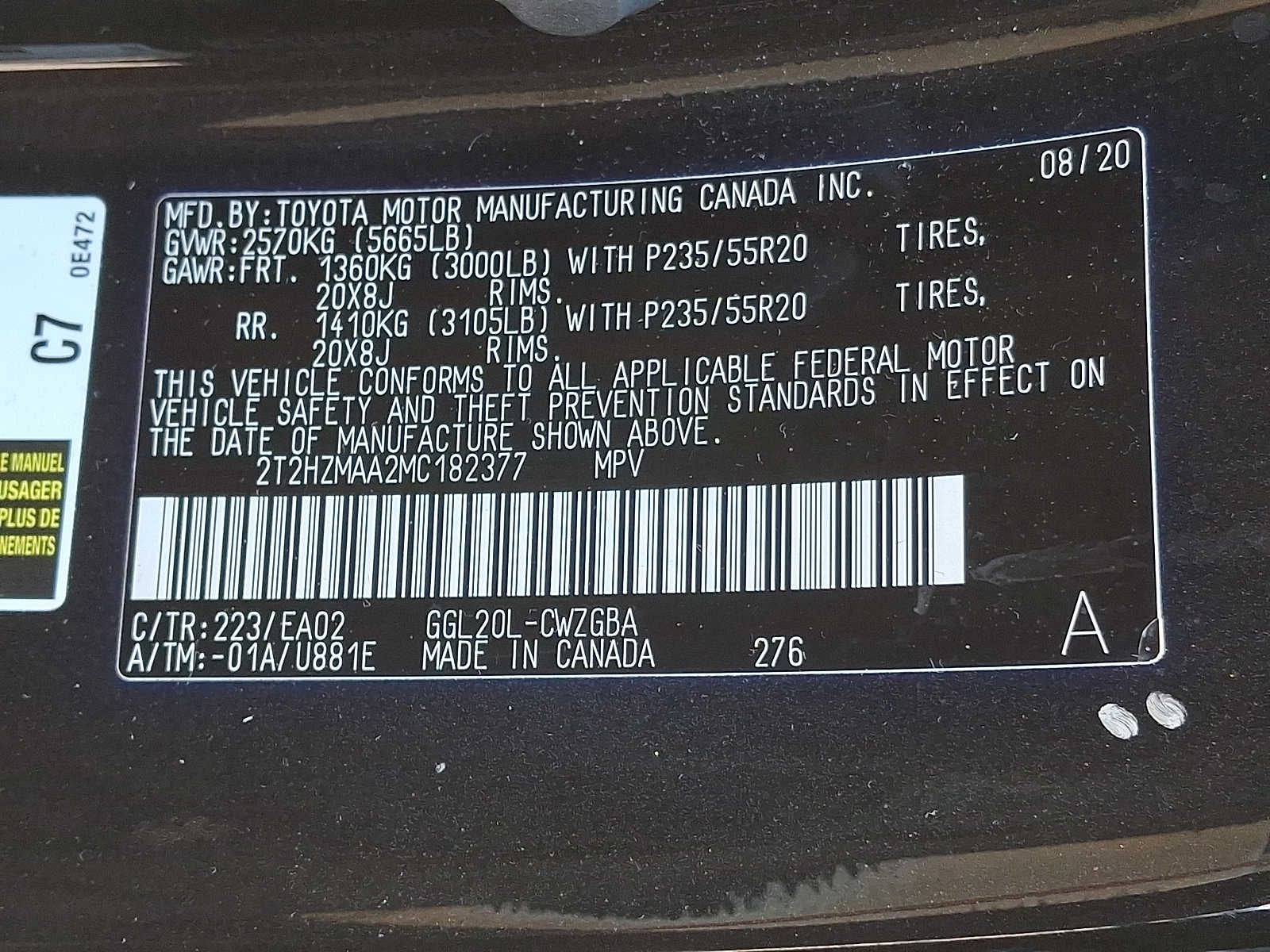 2021 Lexus RX 350 RX 350 FWD