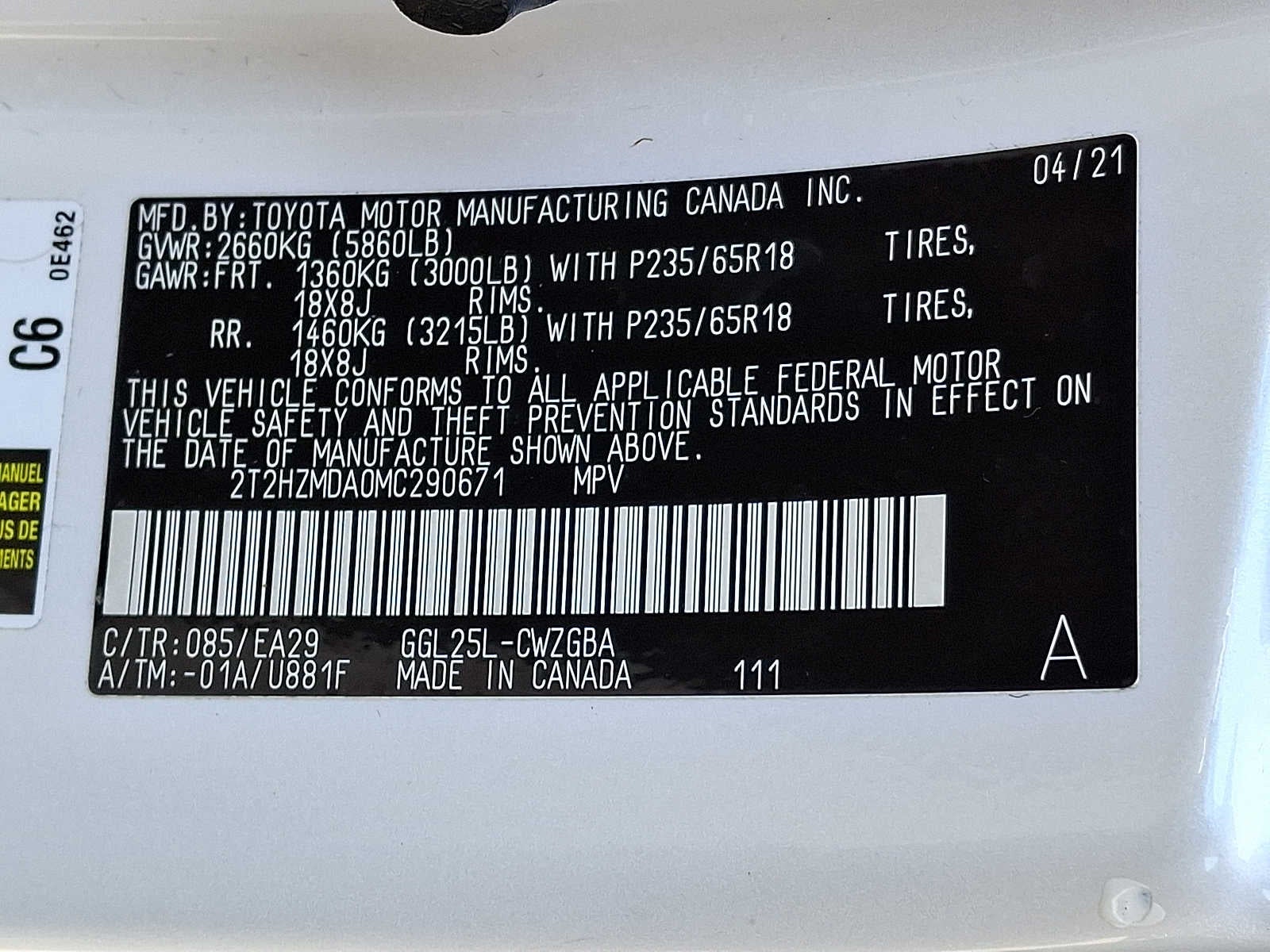 2021 Lexus RX 350 RX 350 AWD