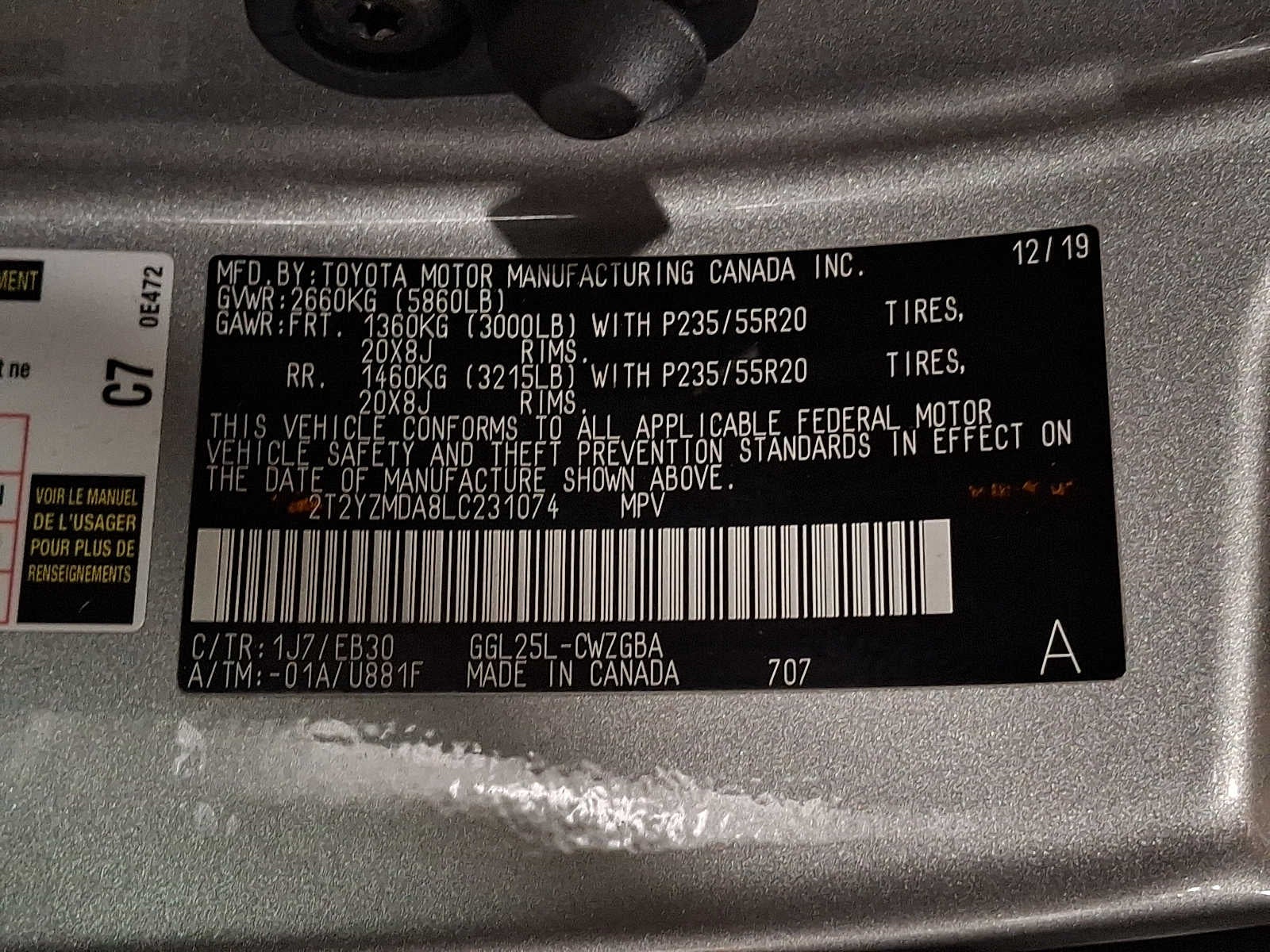 2020 Lexus RX RX 350 F SPORT Performance AWD