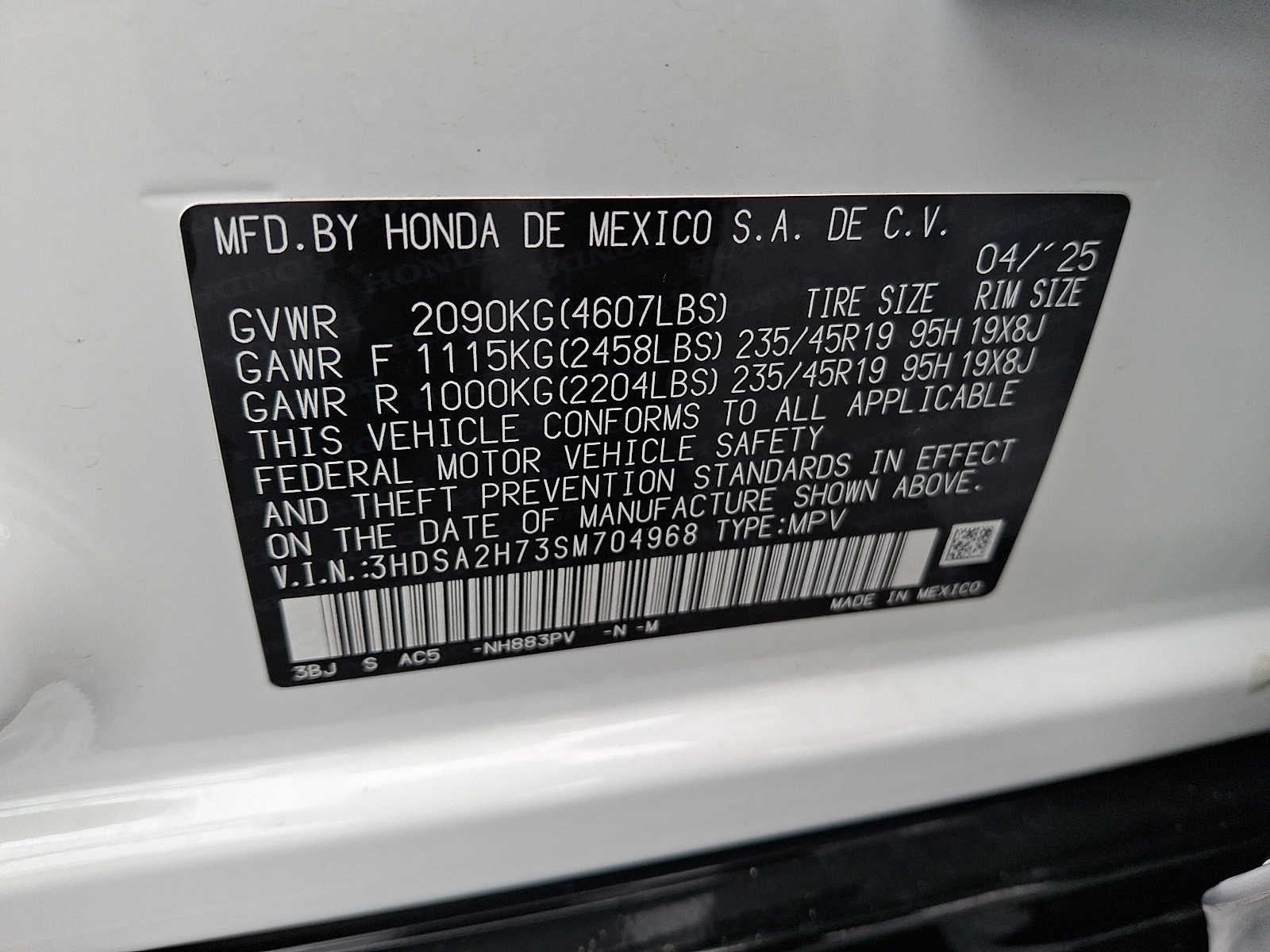 2025 Acura ADX w/A-Spec Advance Package