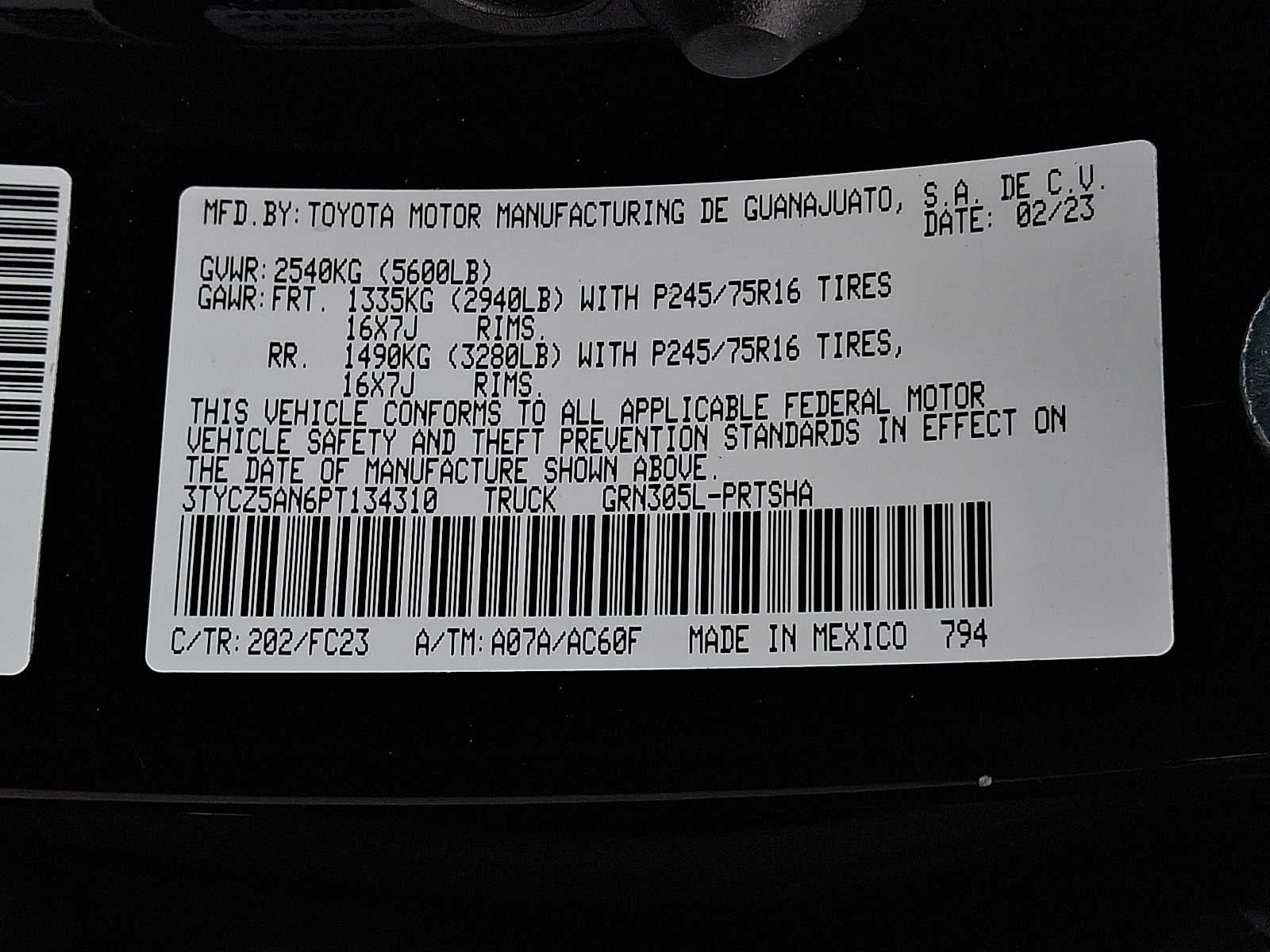 2023 Toyota Tacoma SR5
