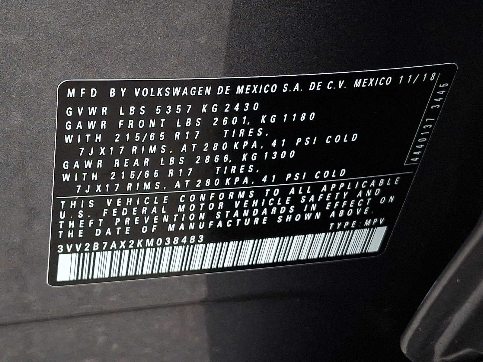 2019 Volkswagen Tiguan SE