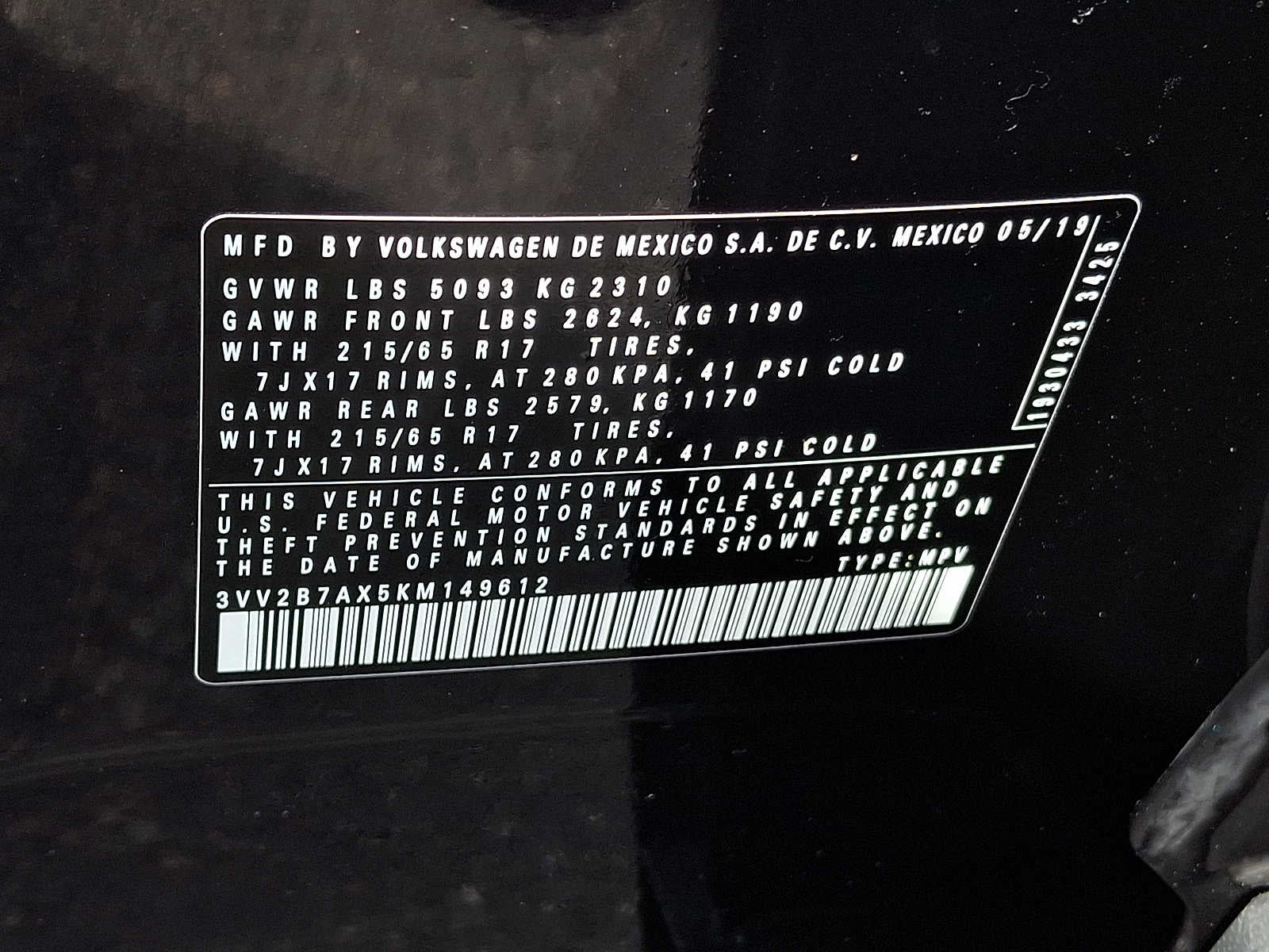 2019 Volkswagen Tiguan SE