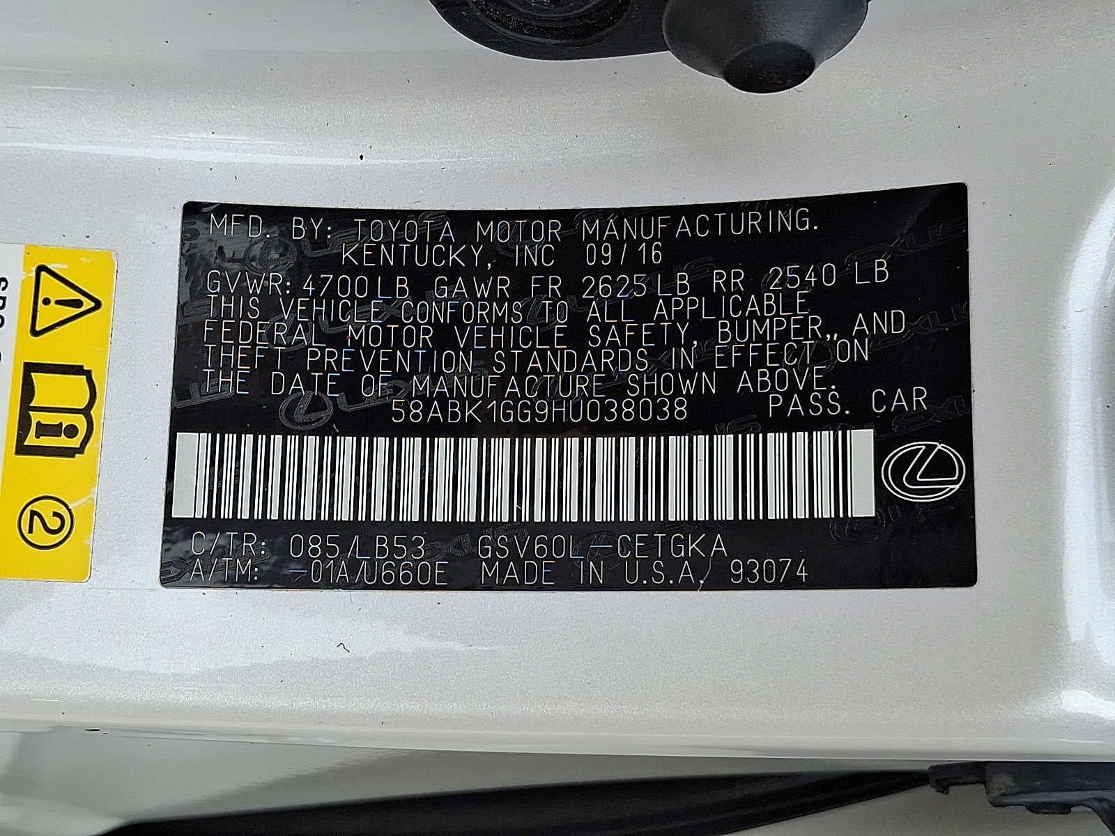 2017 Lexus ES 350 ES 350 FWD