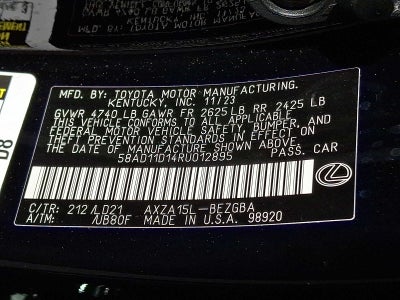 2024 Lexus ES ES 250 AWD