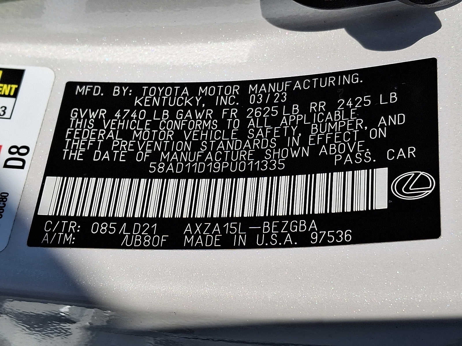 2023 Lexus ES 250 ES 250 AWD