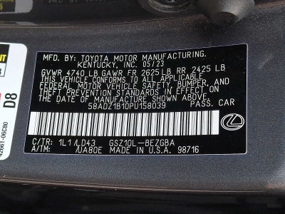 2023 Lexus ES 350 ES 350 FWD