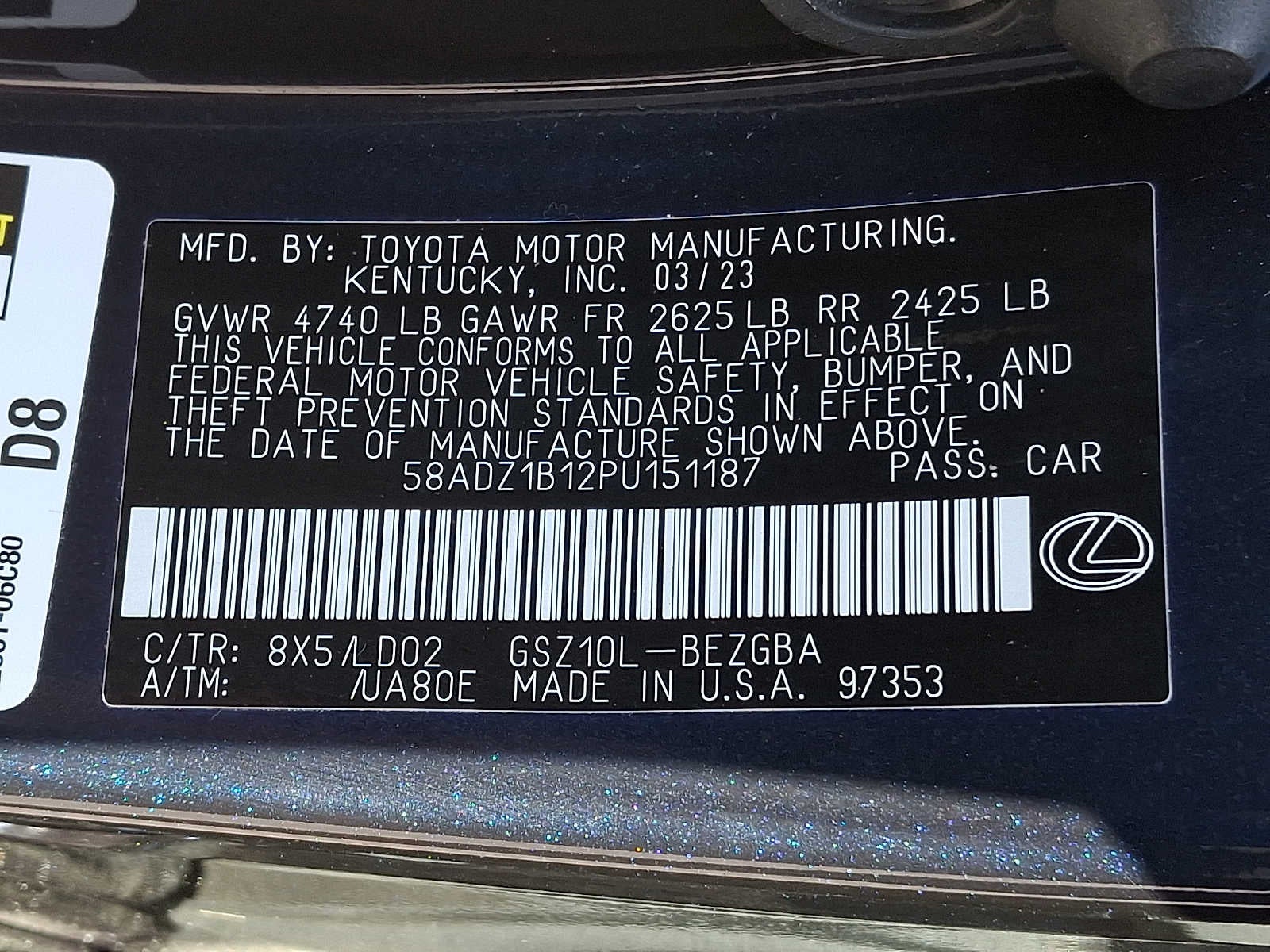 2023 Lexus ES 350 ES 350 FWD