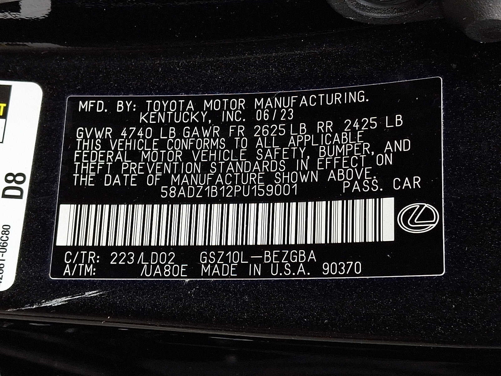 2023 Lexus ES 350 ES 350 FWD