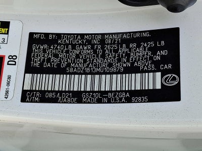 2021 Lexus ES 350 ES 350 FWD