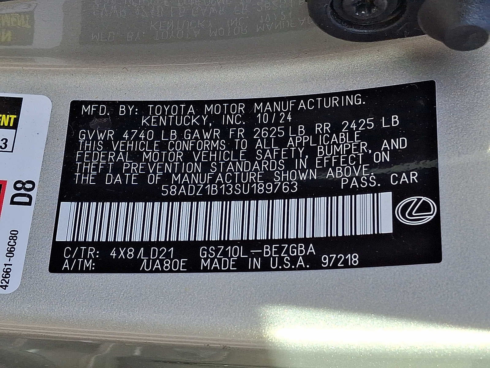 2025 Lexus ES ES 350 FWD