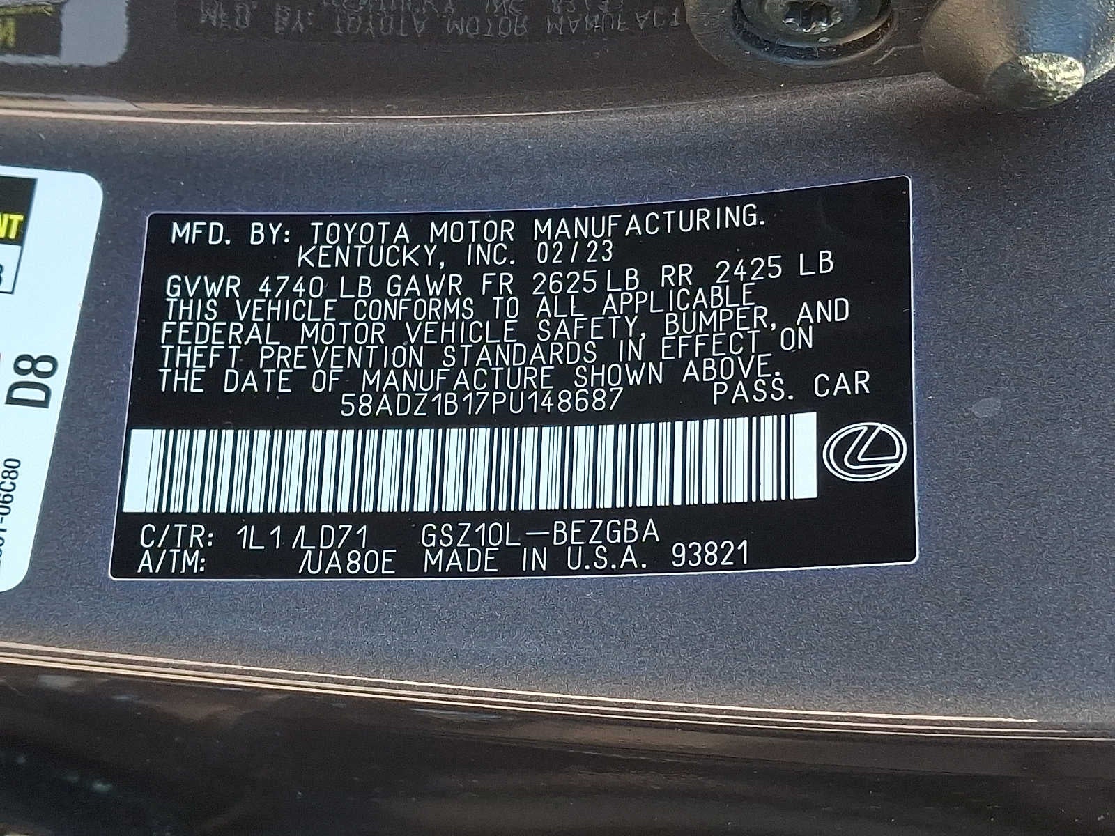 2023 Lexus ES ES 350 FWD