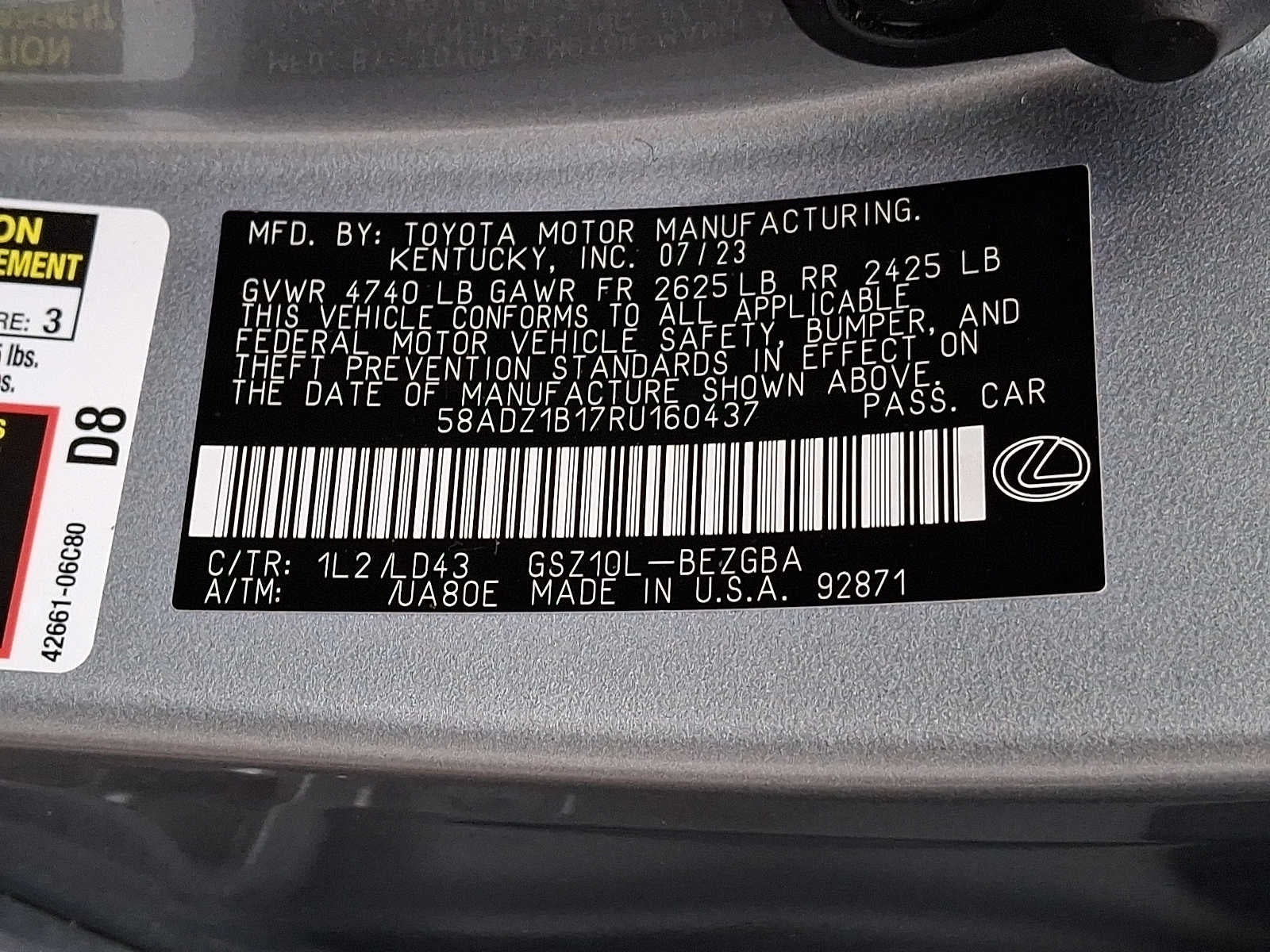 2024 Lexus ES 350 ES 350 FWD