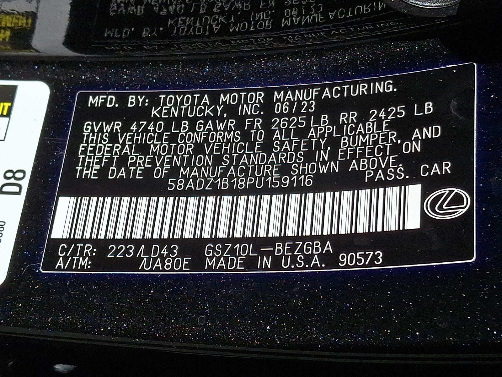 2023 Lexus ES ES 350 FWD