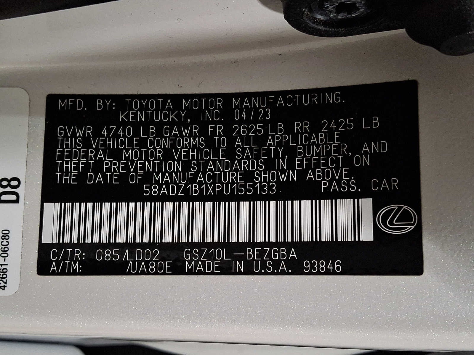 2023 Lexus ES 350 ES 350 FWD