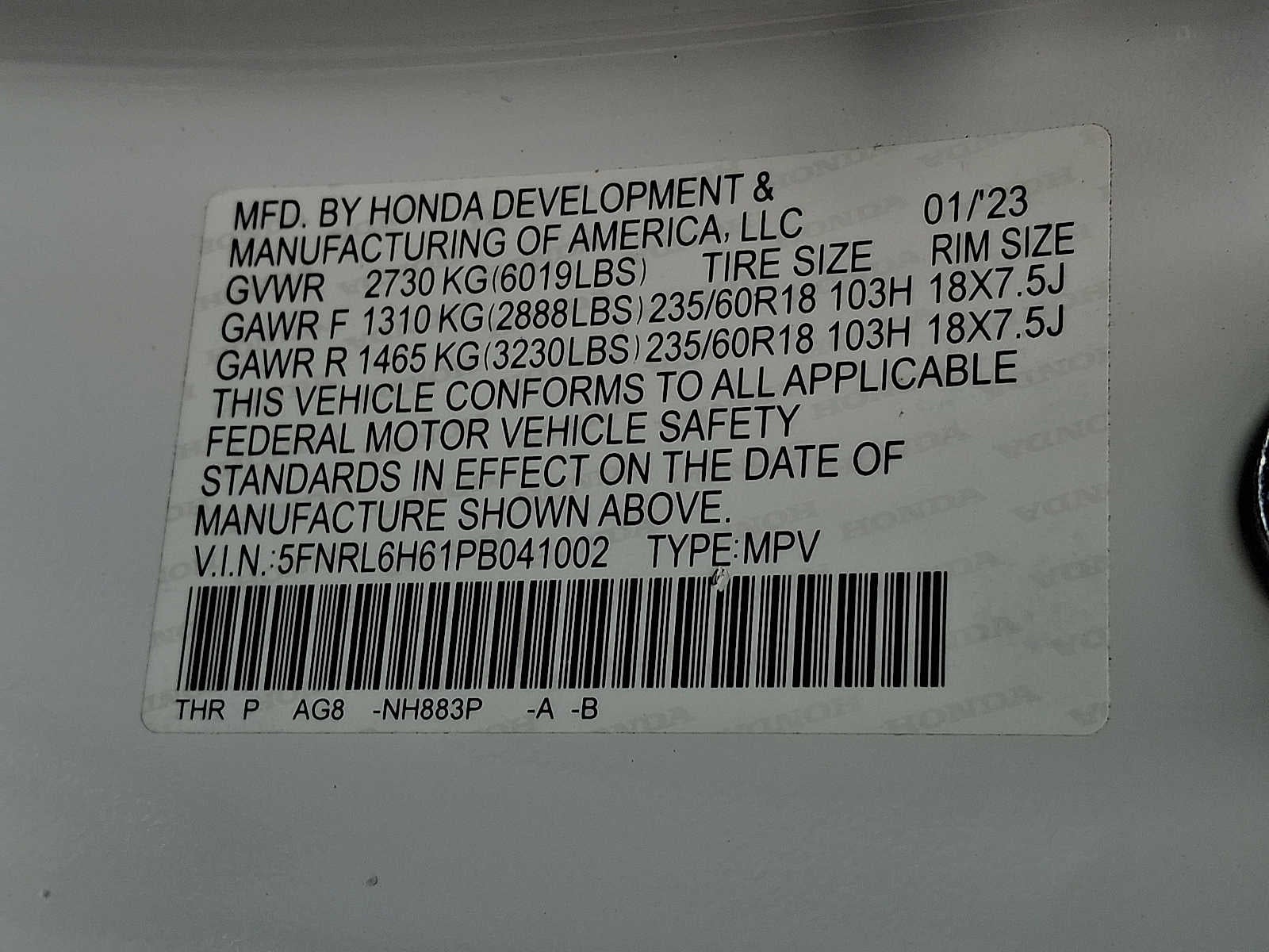 2023 Honda Odyssey EX-L