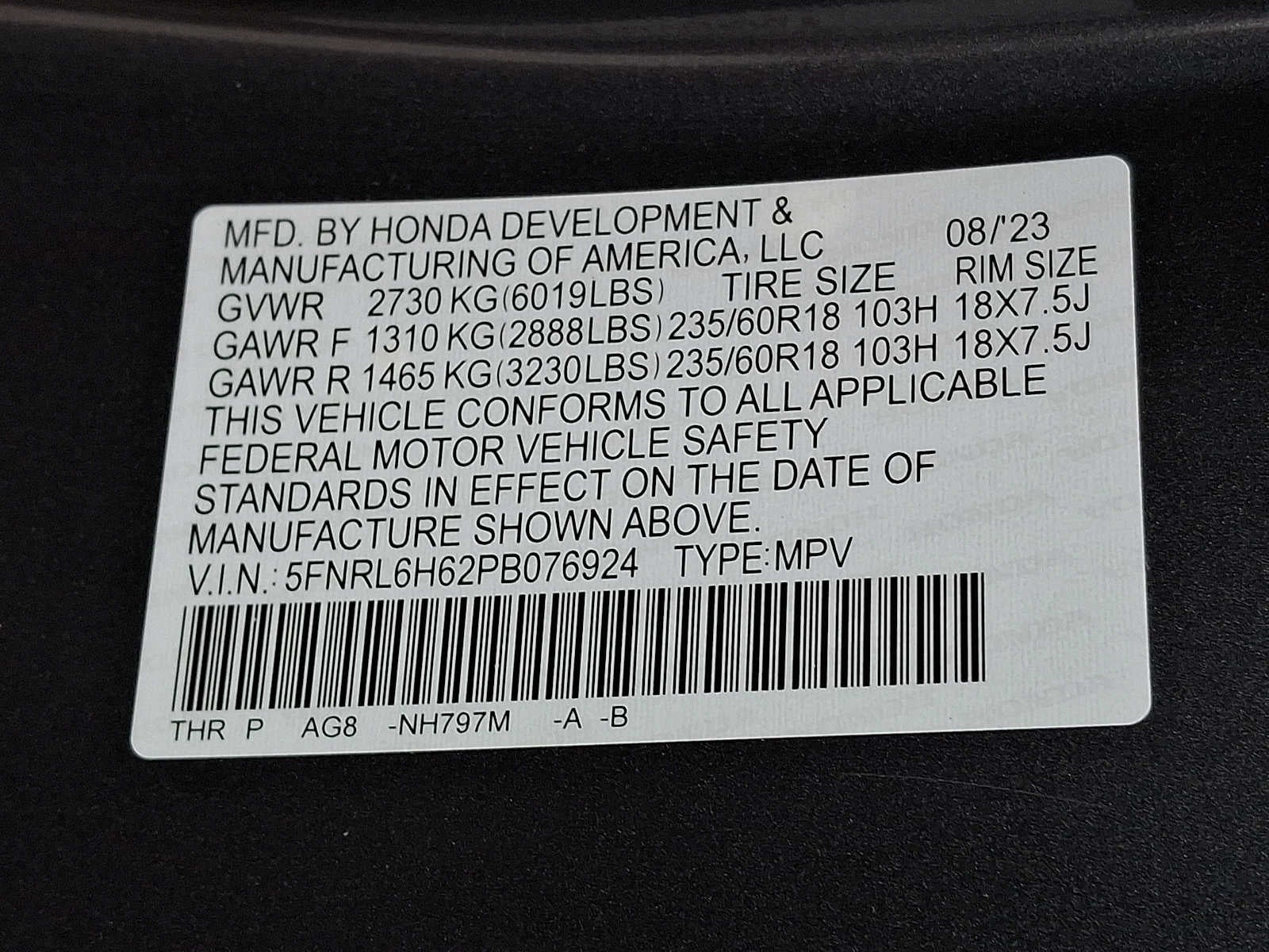 2023 Honda Odyssey EX-L
