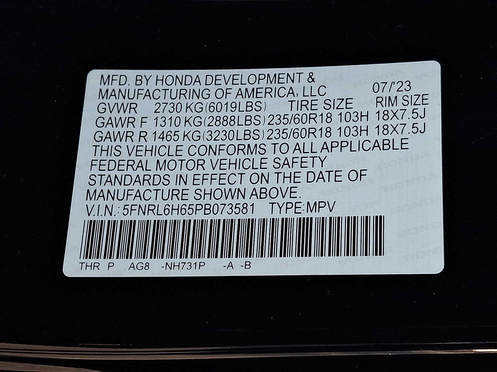2023 Honda Odyssey EX-L Auto