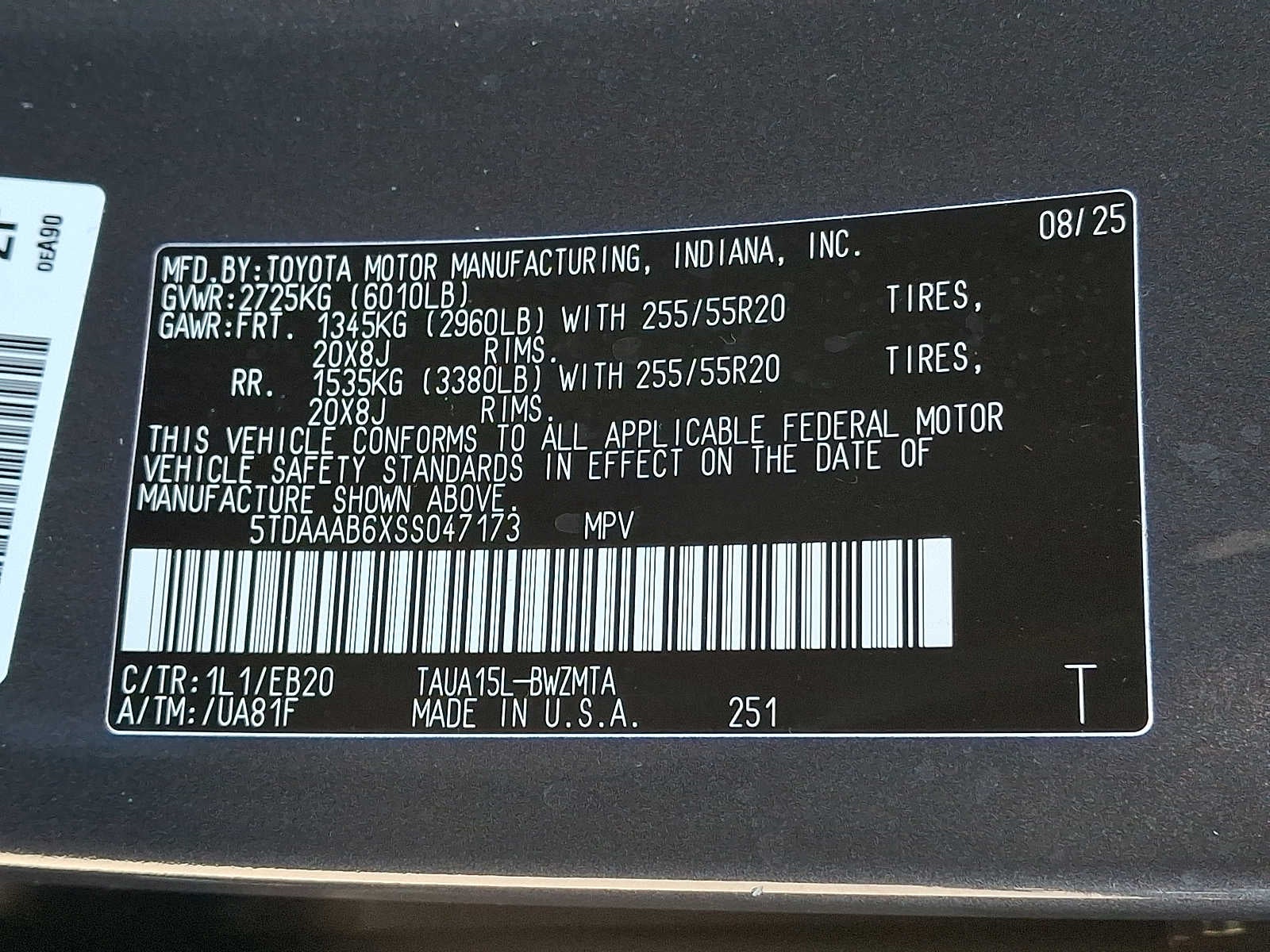 2025 Lexus TX 350 PREMIUM AWD PREMIUM AWD