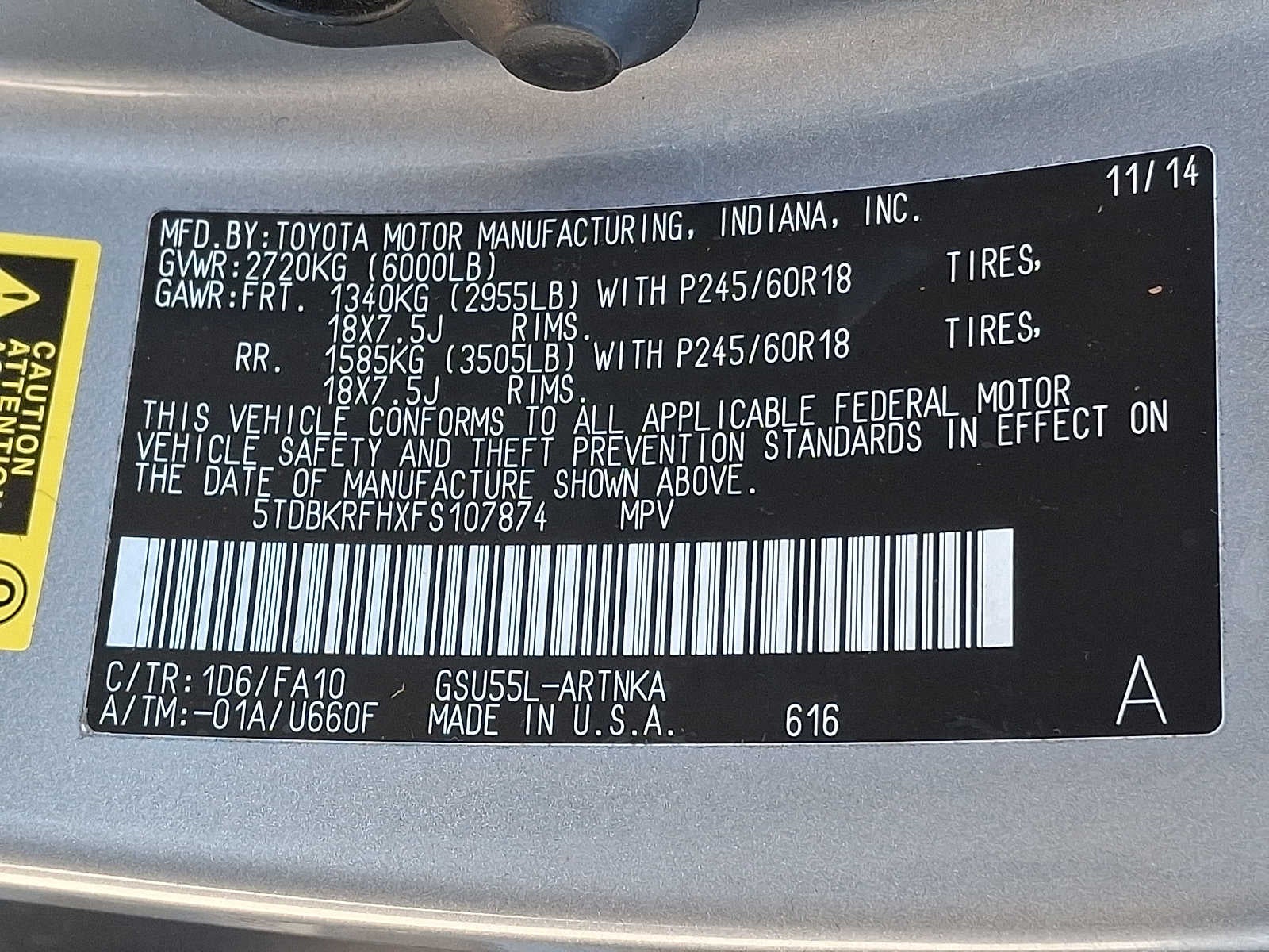 2015 Toyota Highlander LE Plus