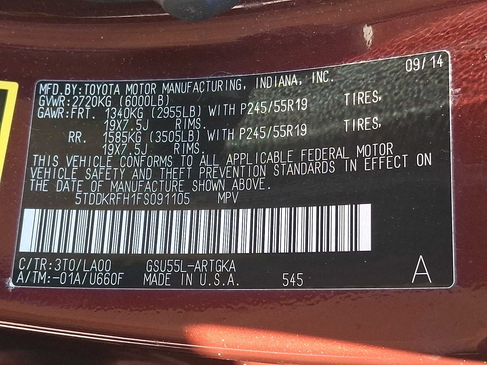 2015 Toyota Highlander Limited Platinum