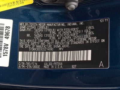 2012 Toyota Sienna LE