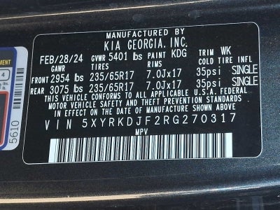 2024 Kia Sorento X-Pro SX Prestige