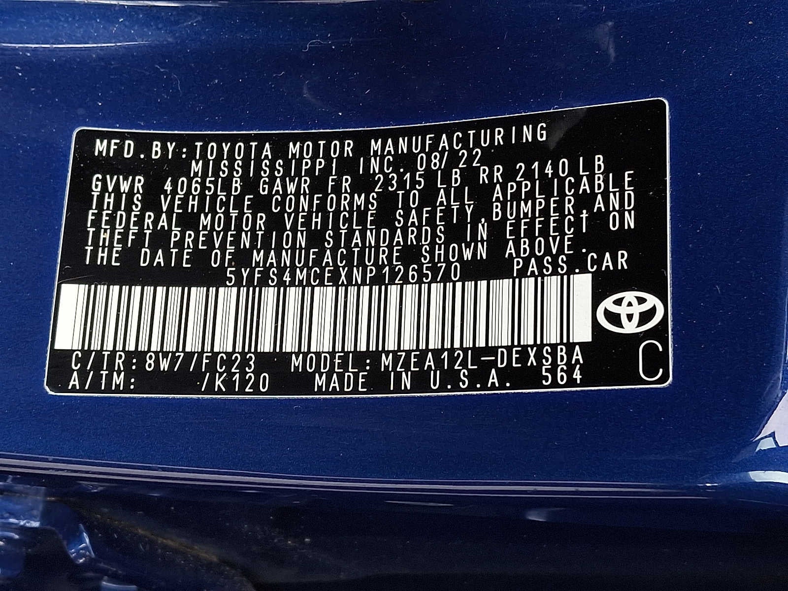 2022 Toyota Corolla SE