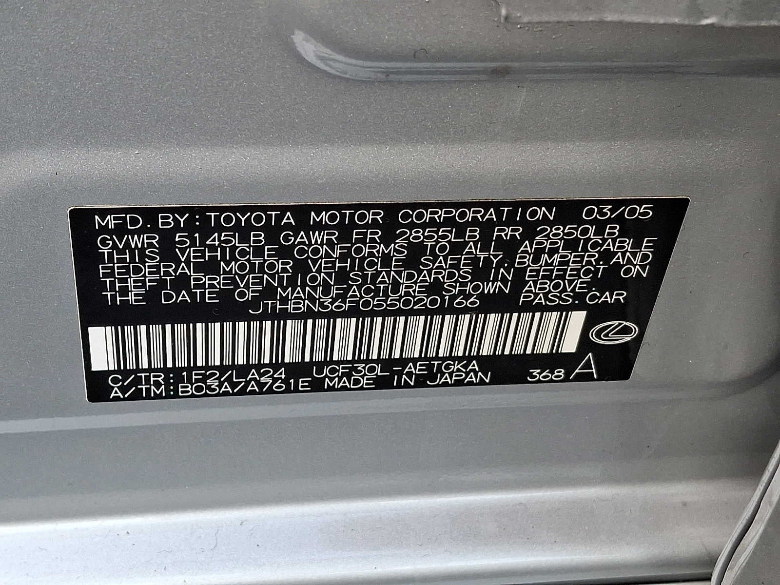 2005 Lexus LS 430 4dr Sdn