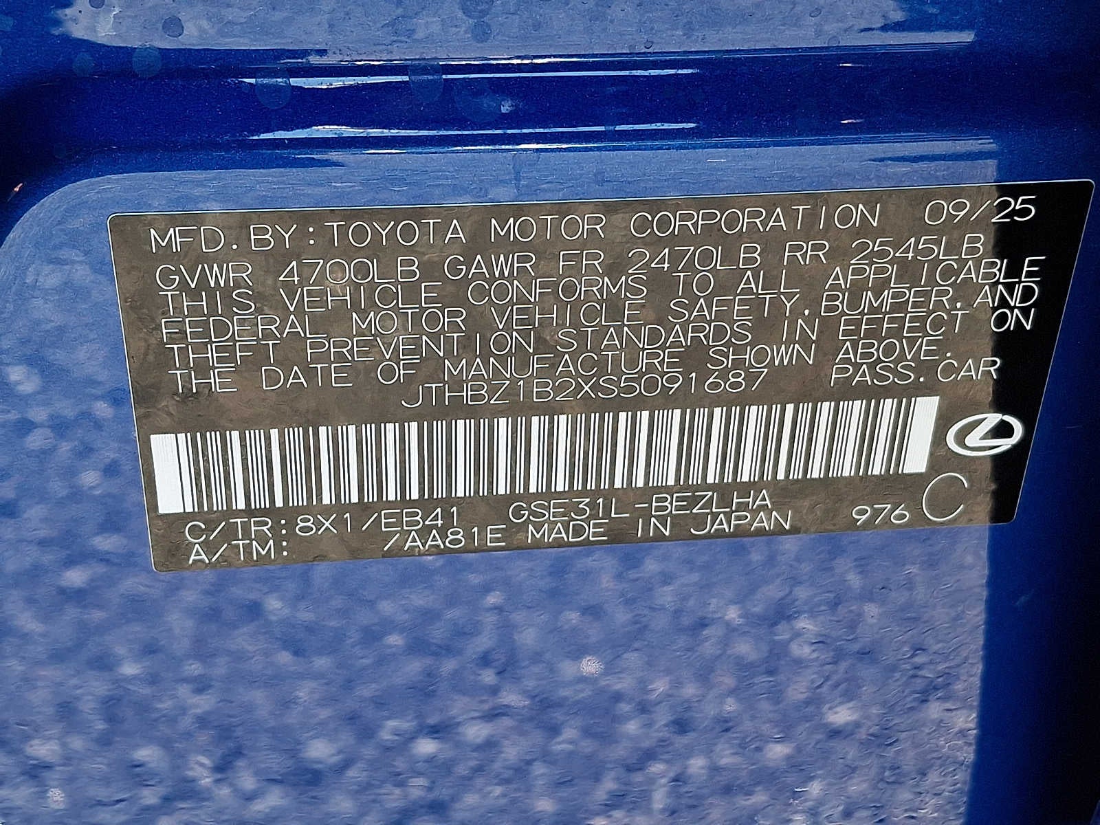 2025 Lexus IS F SPORT Design