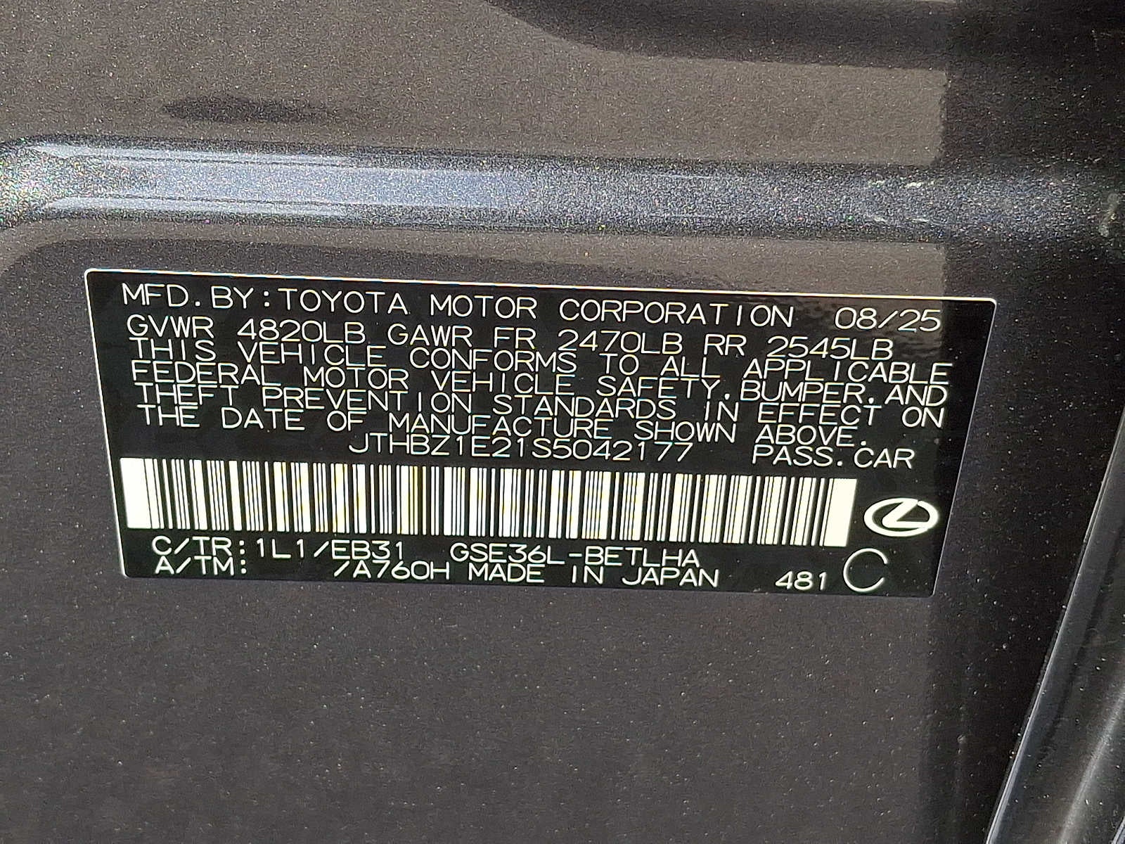 2025 Lexus IS 350 F SPORT DESIGN AWD F SPORT DESIGN AWD