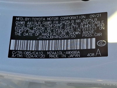 2022 Lexus UX UX 200 FWD