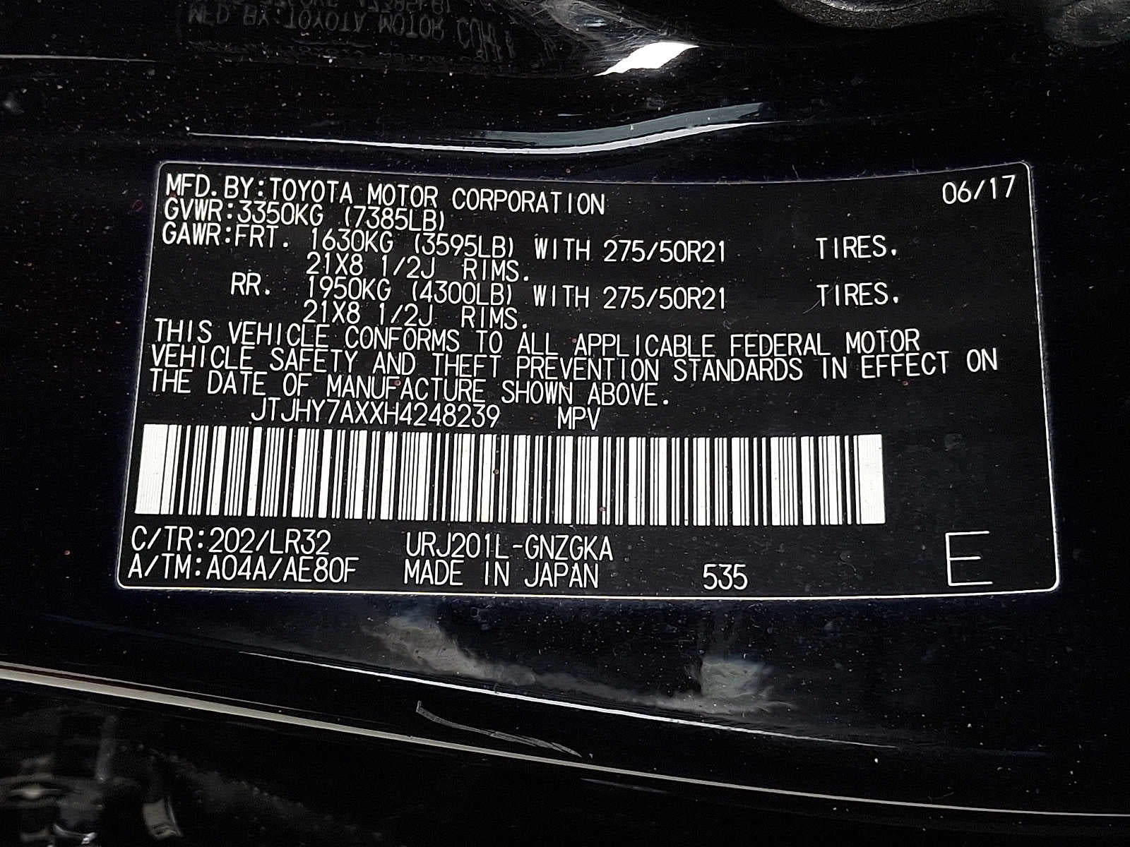 2017 Lexus LX 570 LX 570 4WD