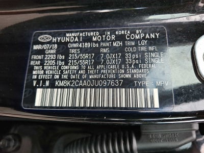 2018 Hyundai Kona SEL